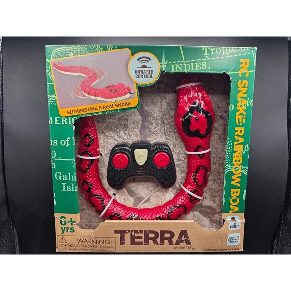 RC Infrared Control Snake Rainbow Boa Toy With Realistic Movement & LED Eyes - Picture 1 of 6